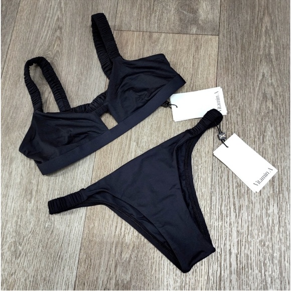 Vitamin A Lennon Bralette Bikini Set- Large/10 - Picture 9 of 12